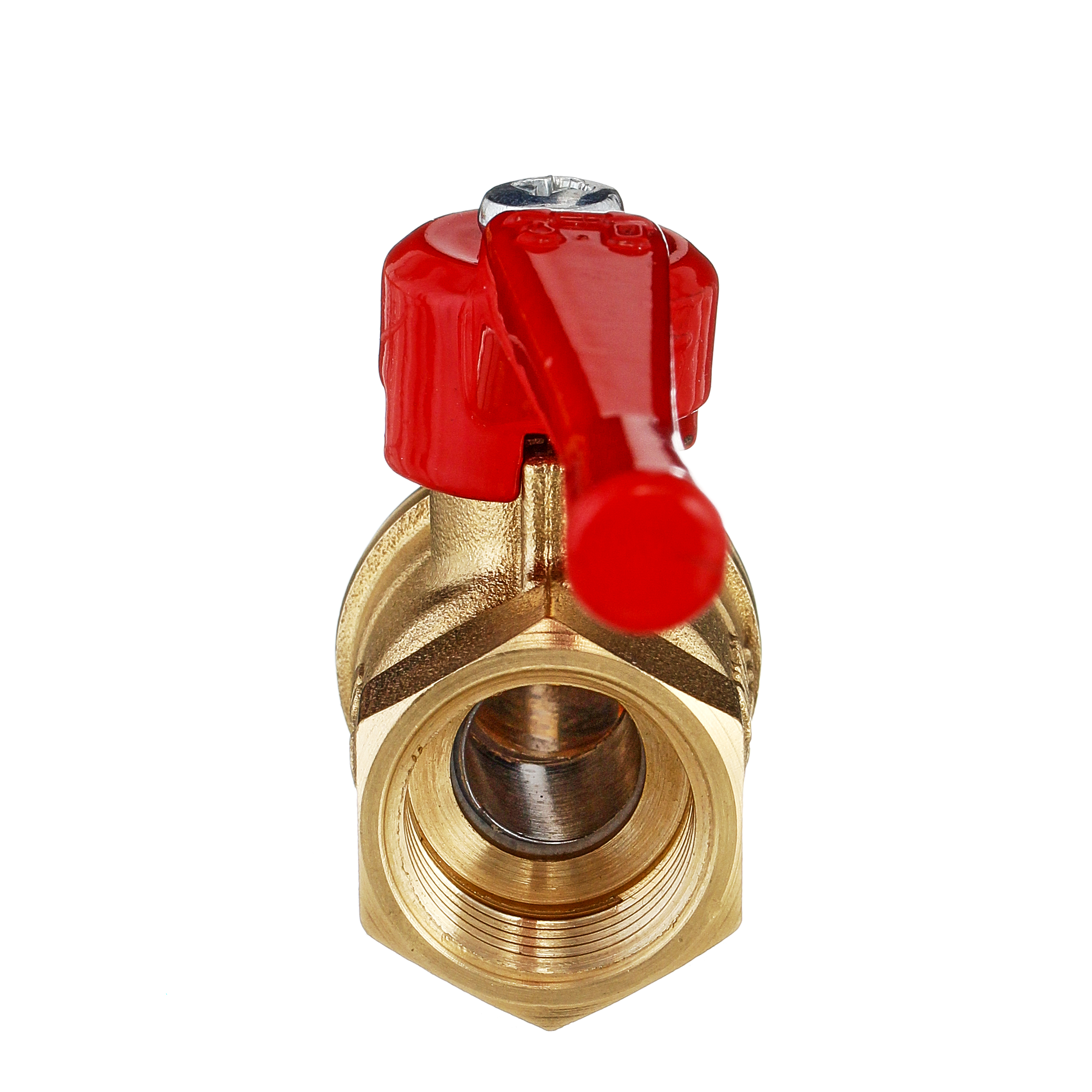 Кран шаровый латунныйБАЗ  11б27п1 вода ВР/НР Ду 15 (1/2") Ру 40 рычаг 