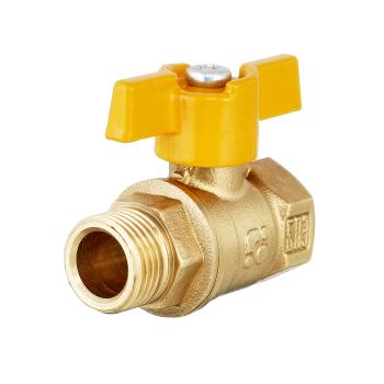 Кран шаровый латунныйБАЗ  11б27п газ ВР/НР Ду 20 (3/4") Ру 40 бабочка 